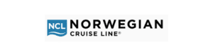 A black and white logo of norwegian cruise line.
