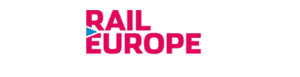 A pink logo that says nail europe